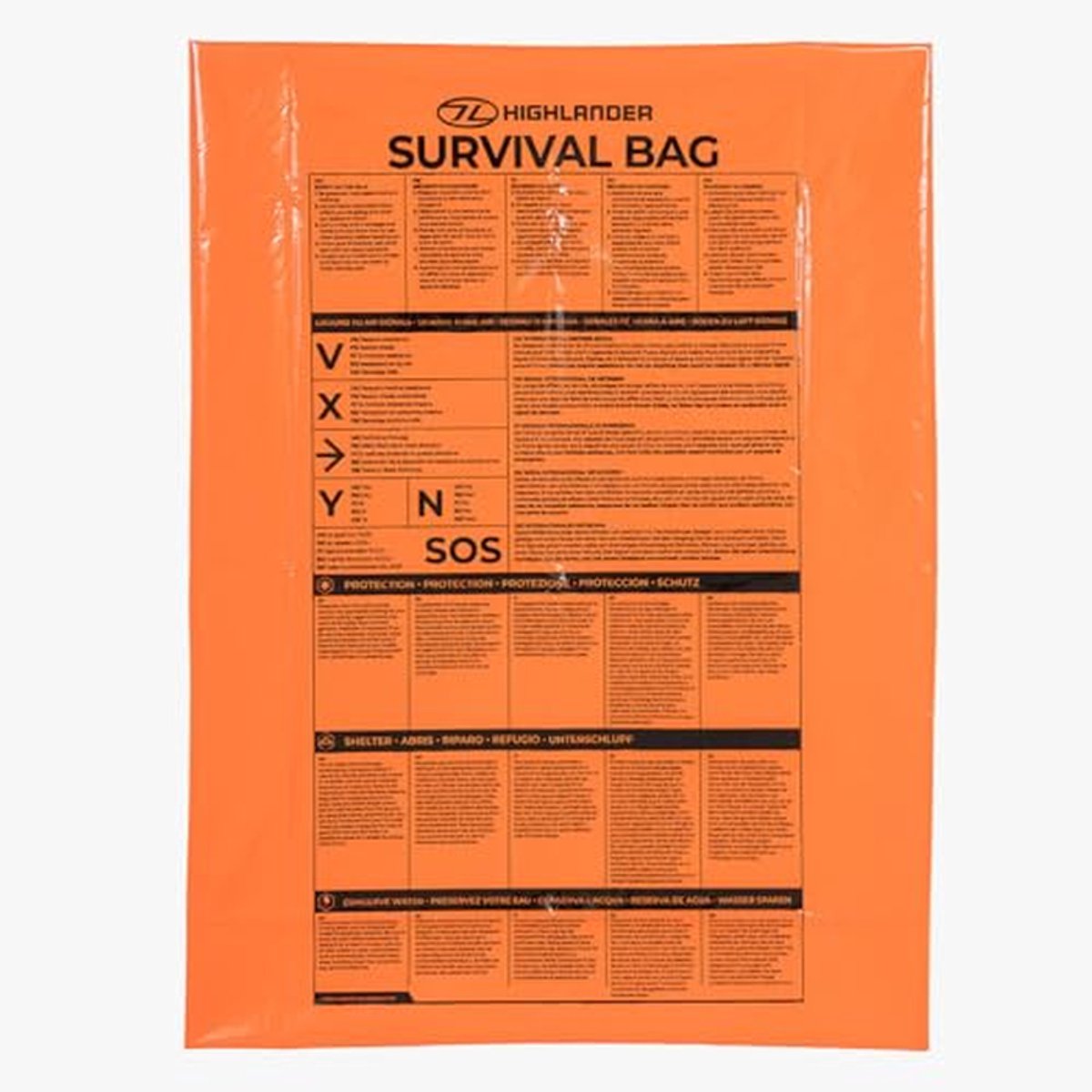 Noodzeil met tips - Overlevingsdeken redding - Buitenactiviteiten voorbereiden - Waterdicht PVC materiaal - 210 x 120 cm - Oranje