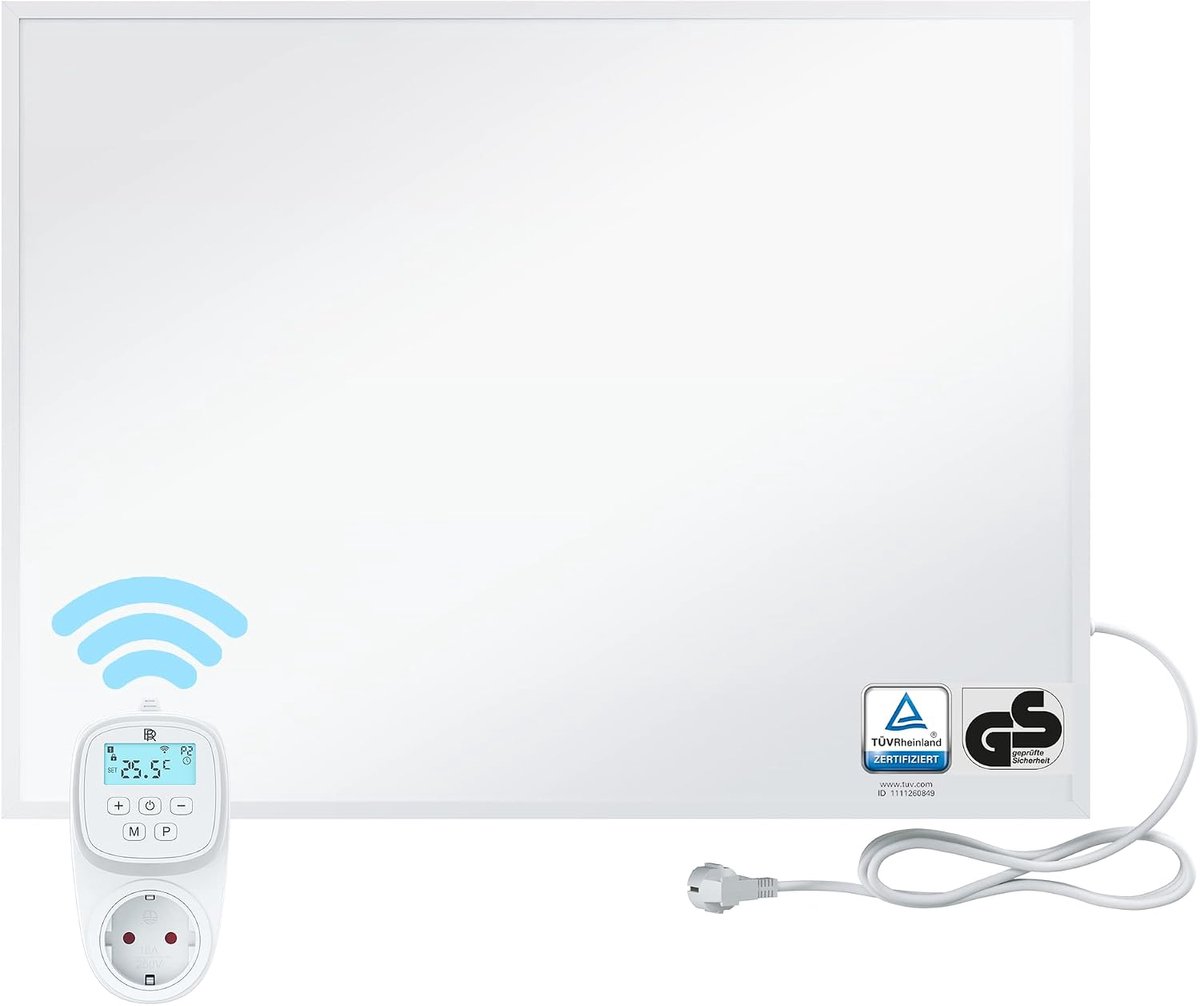 Infrarood Verwarming - Elektrische Paneel - Ruimte Verwarmen - Energiezuinig Model - 60 x 80 cm - Wit