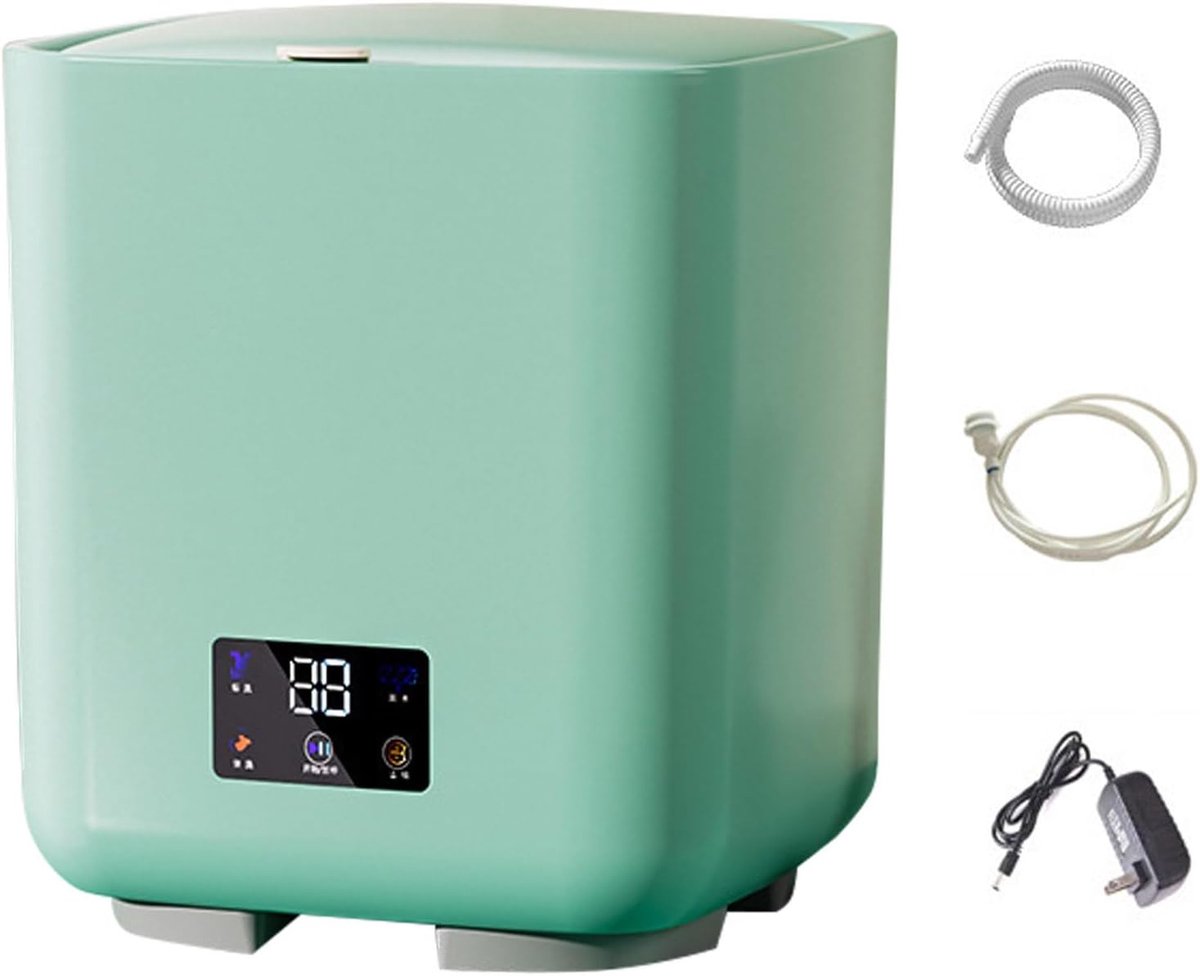 Draagbare Wasmachine Mini Wasmachine Reizen Kamperen Geïntegreerd Wassen Drogen 7L Capaciteit Groen