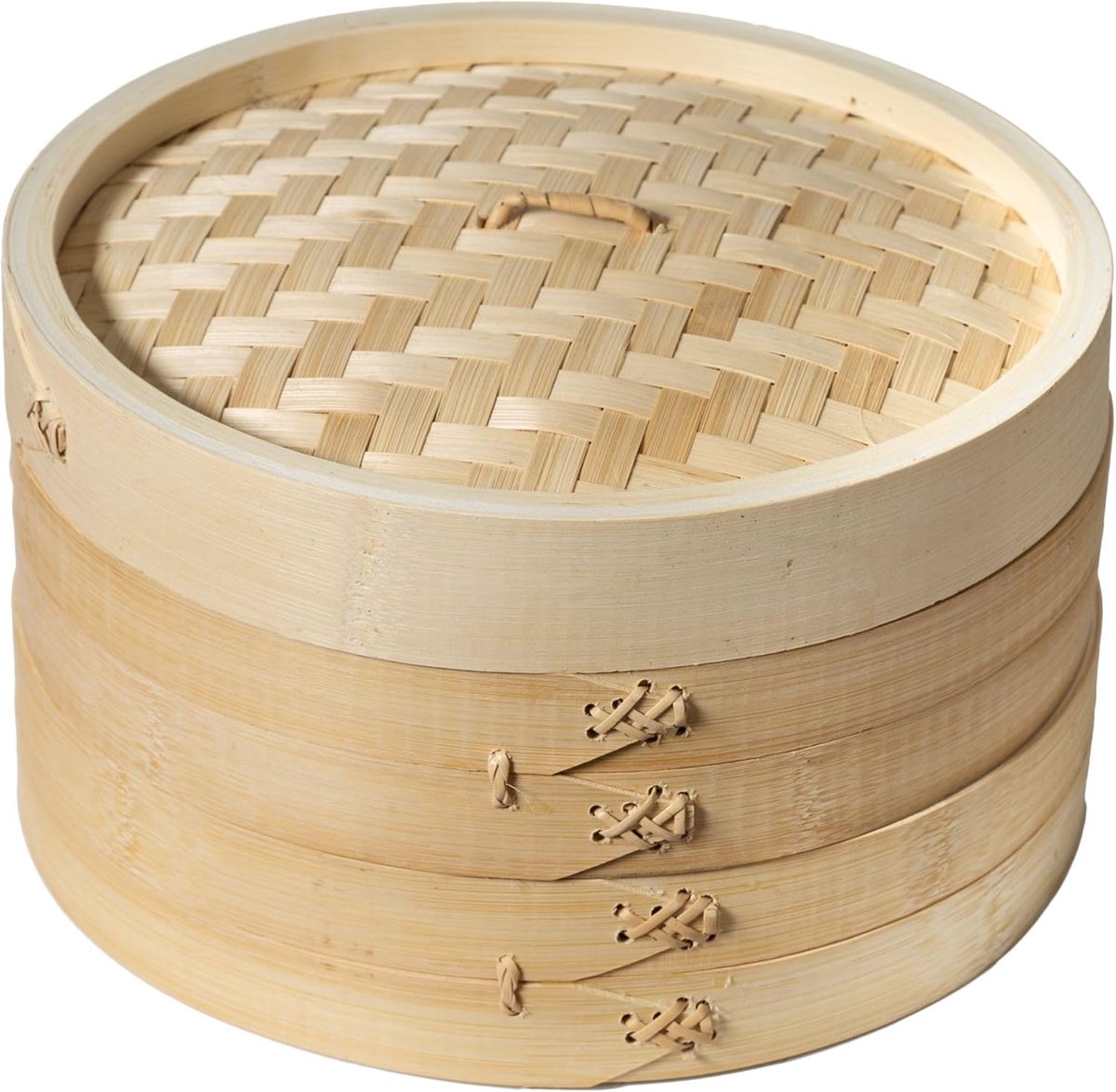 Bamboe Stoommand - Stoomkoker - Gezond Koken - Twee Niveaus - 25 cm Diameter - Natuurlijk