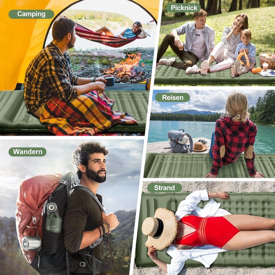 Slaapmat Zelfopblazend - Campingmatras Opblaasbaar - Campingbed - 1 persoon - Backpack Bed van Merkloos — afbeelding 4