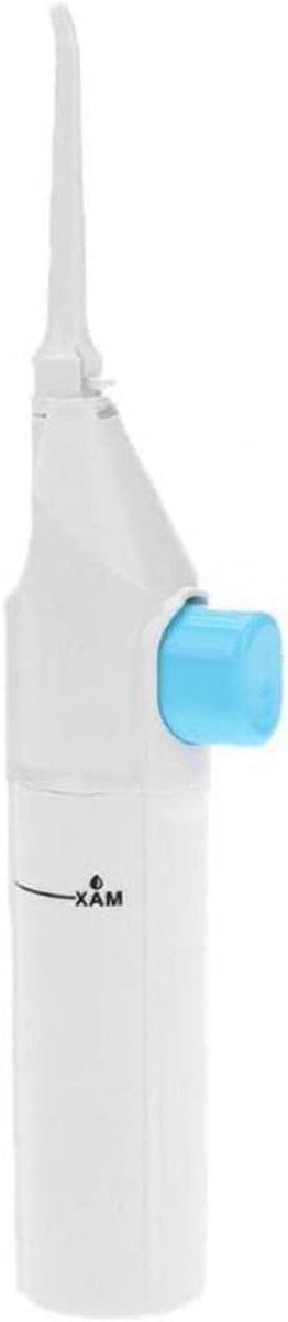 Water Flosser Draagbaar - Monddouche Jet - Tanden Reinigen - Geen Batterijen Nodig - 22 cm Lengte - Wit