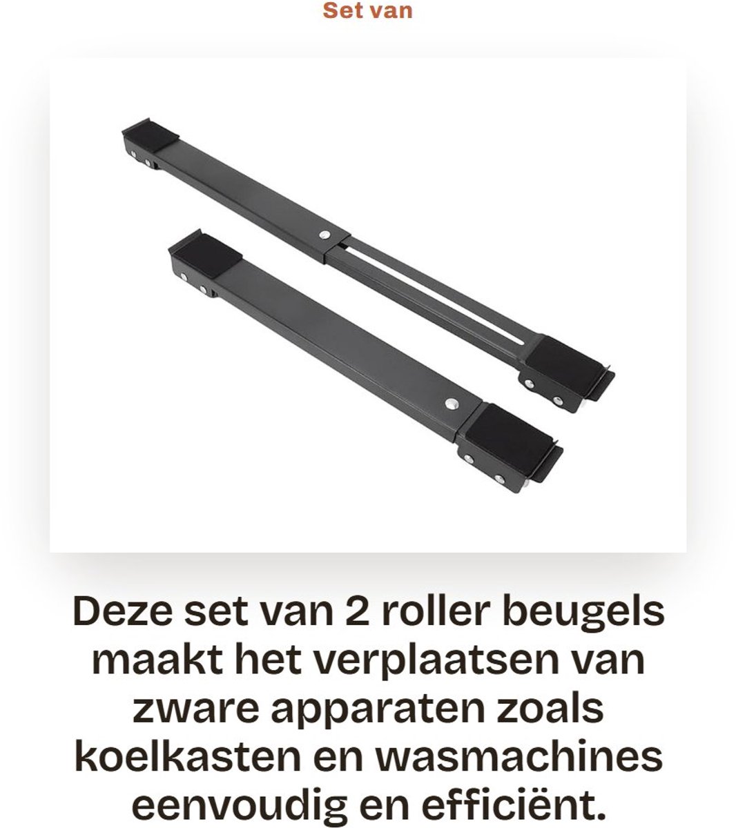 Dailygoods- Appliance Roller Sterke Draagcapaciteit - Mobiele Beugel - 2 Sets Tools - Niet-slipkussen - Duurzaam - Ondersteuningsfunctie - Verhuisroller
