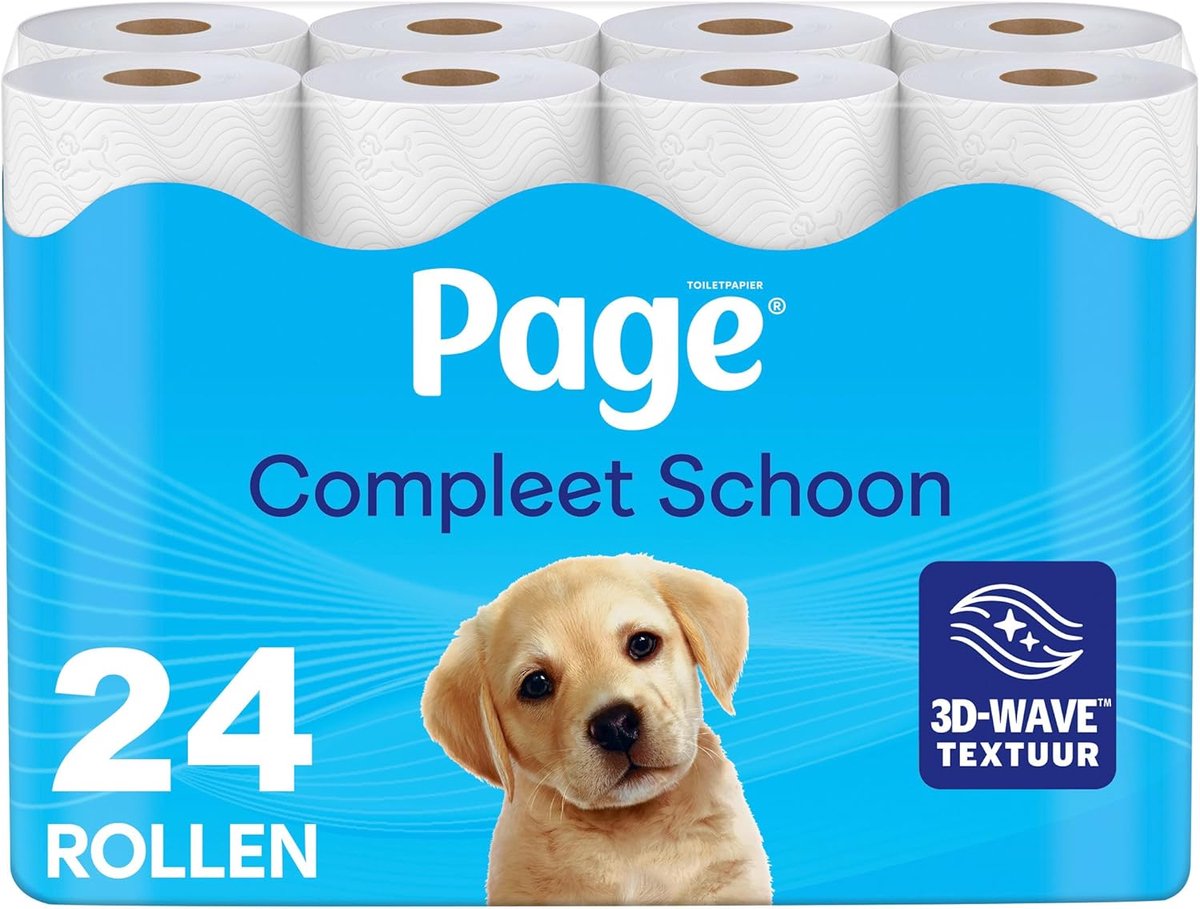 Toiletpapier - Zacht papier - Dagelijkse hygiëne - 3D Wave textuur - 24 rollen - Wit