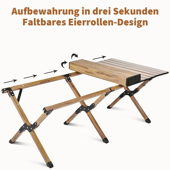 House Of Atelier - Kunstof campingtafel - Campingtafel - Klaptafel - Inklapbare Tafel - Outdoor Tafel - 60x60 cm - Lichtgewicht — afbeelding 3