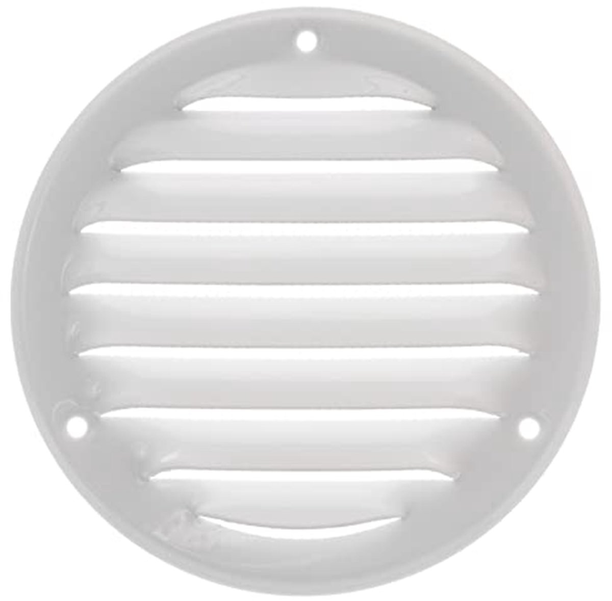 Ventilatierooster Metaal - Afvoerrooster Insectenwering - Luchtcirculatie Verbeteren - Weerbestendig Ontwerp - 100 mm Diameter - Wit