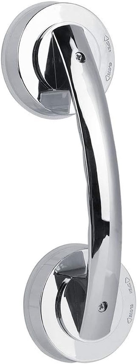 Badkamer Handvat - Zuignap Beugel - Extra Steun - Krachtige Zuignap - 19.6 cm - Grijs