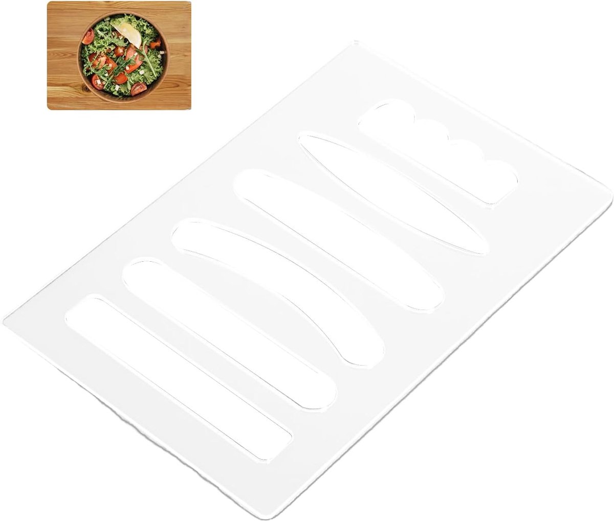 Houtbewerkingssjabloon - Precisiegeleider Gereedschap - Houtsnijwerk - 6-in-1 Multifunctioneel - 31 x 218 cm - Transparant