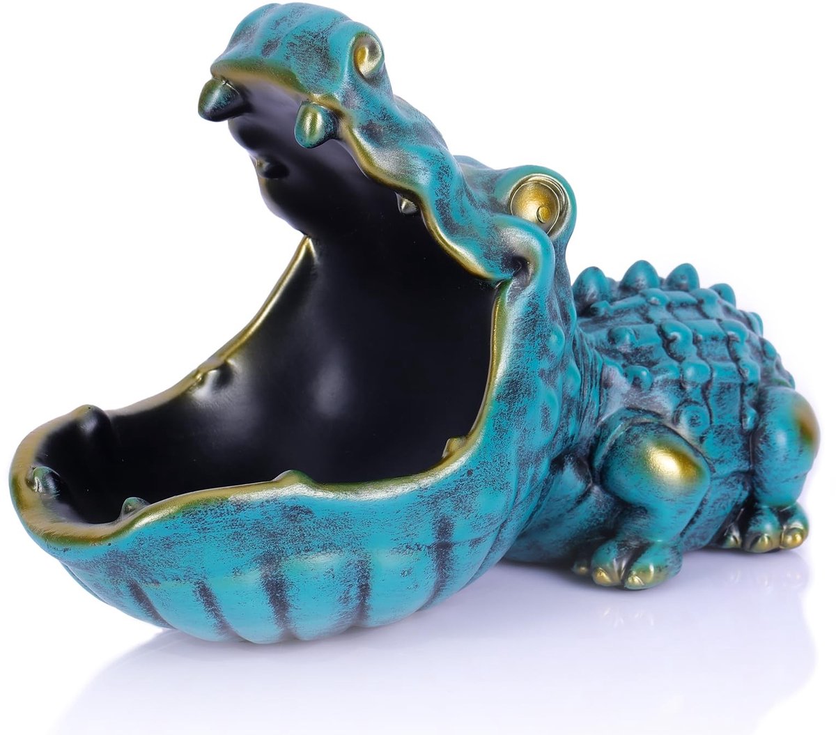 Dailygoods- Standbeeld Krokodil Snoepkom - Huisdecoratie - Tafelkunst - Decoratieve Beeldjes - Hars - Uniek Ontwerp - Decoratie