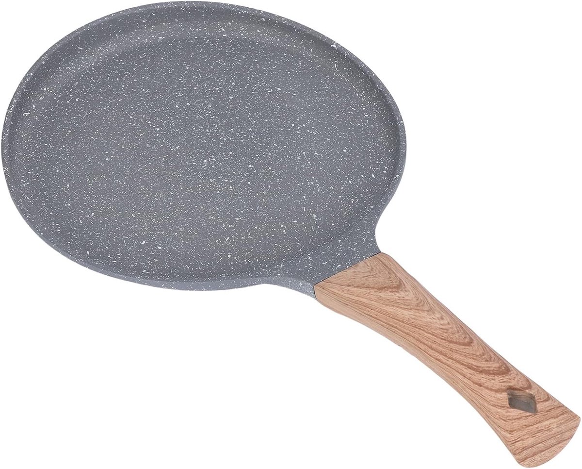Koekenpan - Bakplaat - Pannenkoeken Bakken - Antiaanbaklaag - 22 x 25 cm - Grijs
