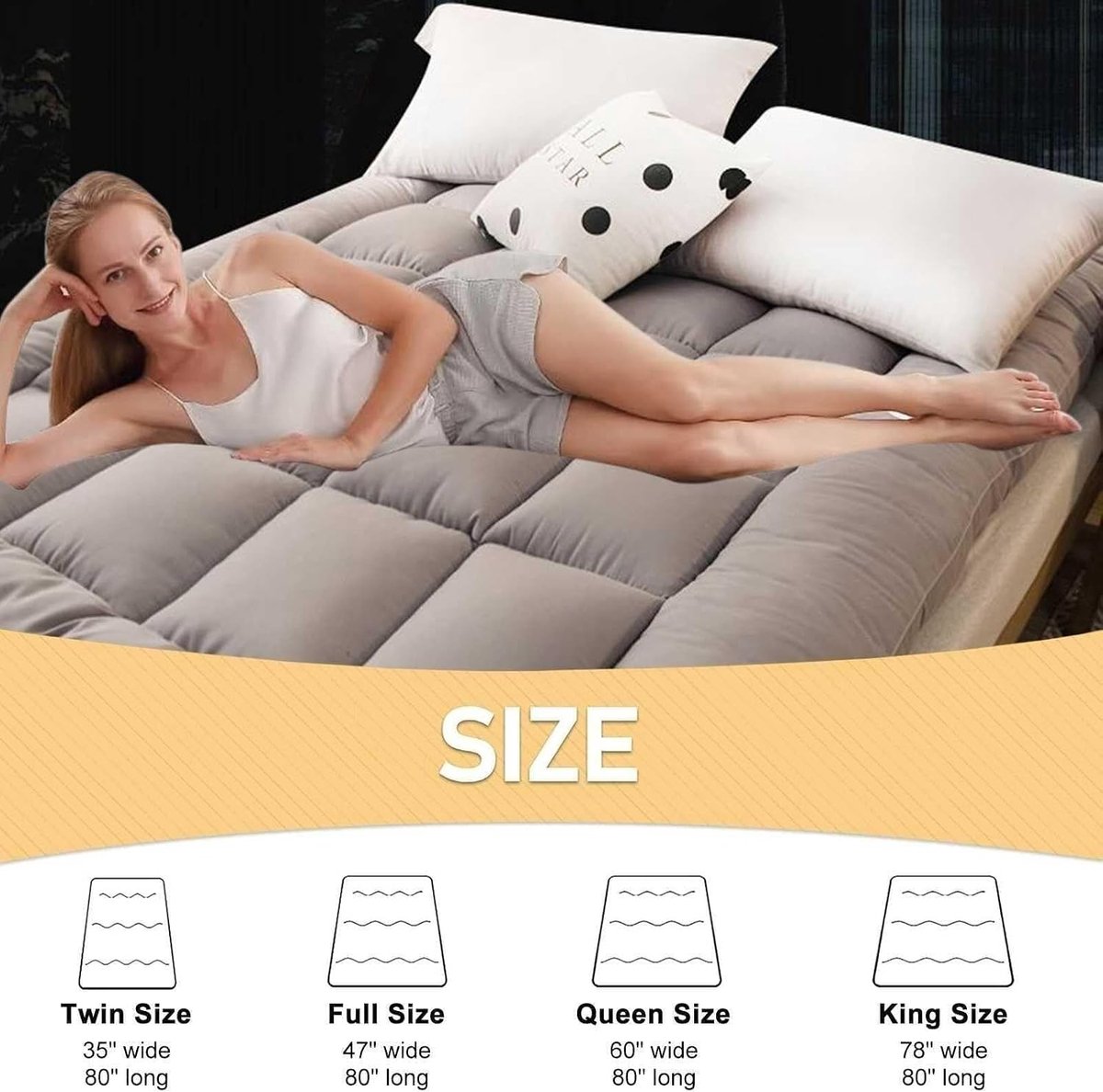 Japanse Futon Matras - Vloermatras Slaapbank - Comfortabel Slapen - Ademend Katoen Ontwerp - 90 x 200 cm - Grijs