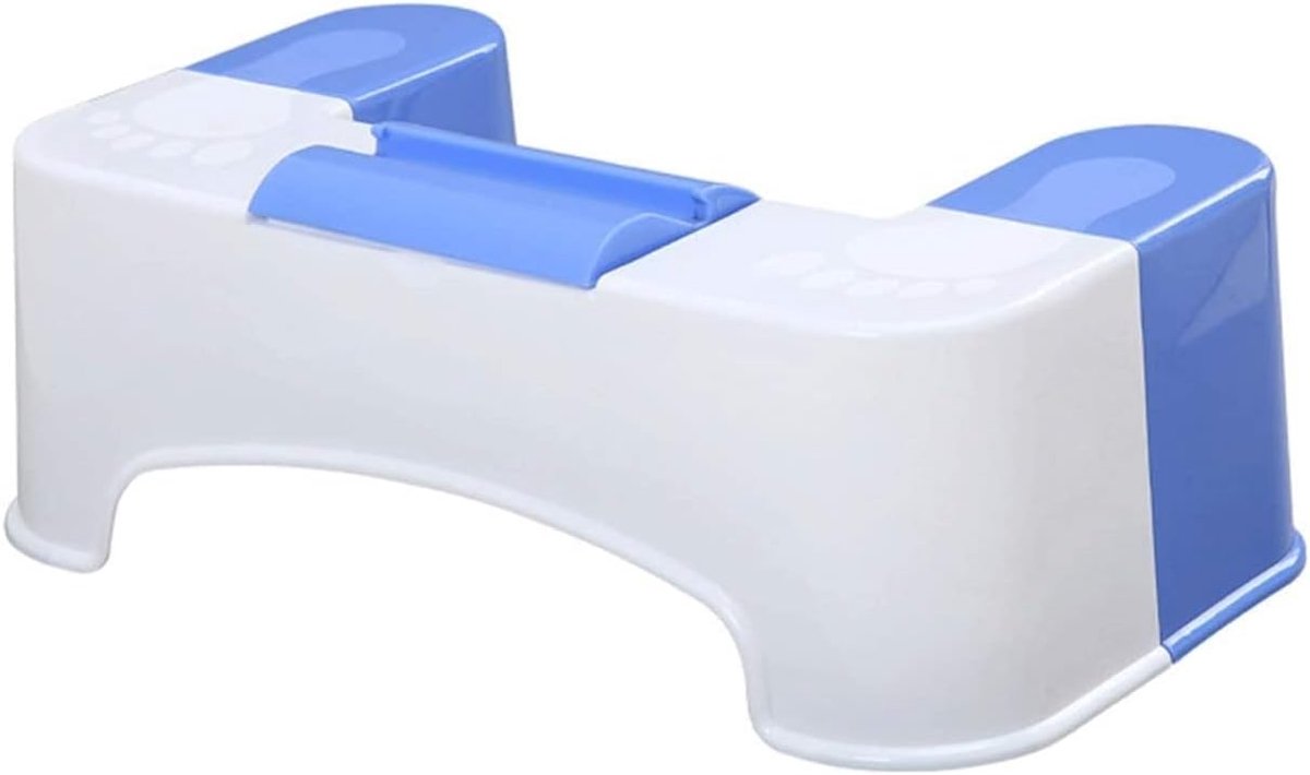 Toilet Kruk - Hurk Kruk - Gezonde Darmwerking - Antislip Voetkussens - Opvouwbaar - Wit