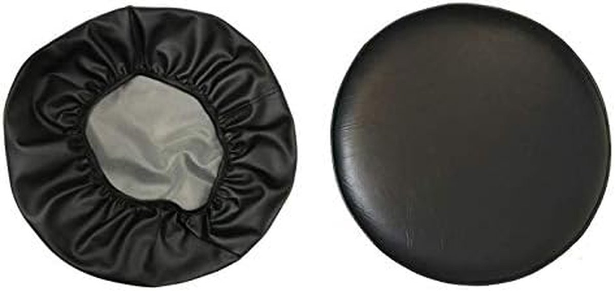 Stoelhoes Vervangend - Zitting Beschermhoes - Zitting Vernieuwen - Waterproof Vinyl - 39 cm Diameter - Zwart