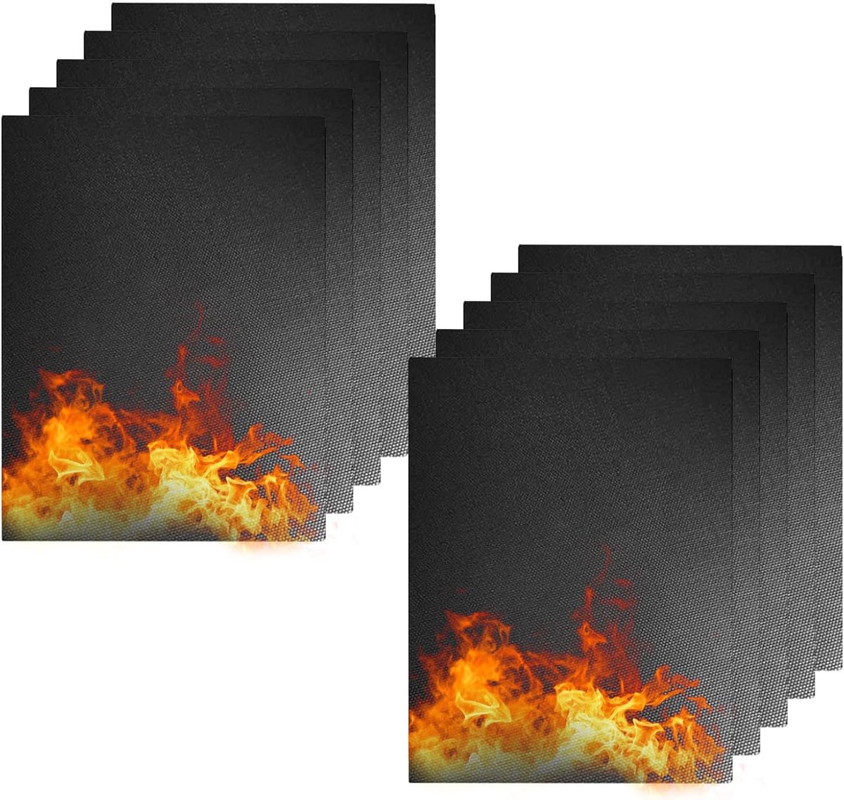 BBQ Grillmat Bakmat Herbruikbaar Barbecueën Zonder Plakken PFOA-Vrij Materiaal 3 Maten Zwart