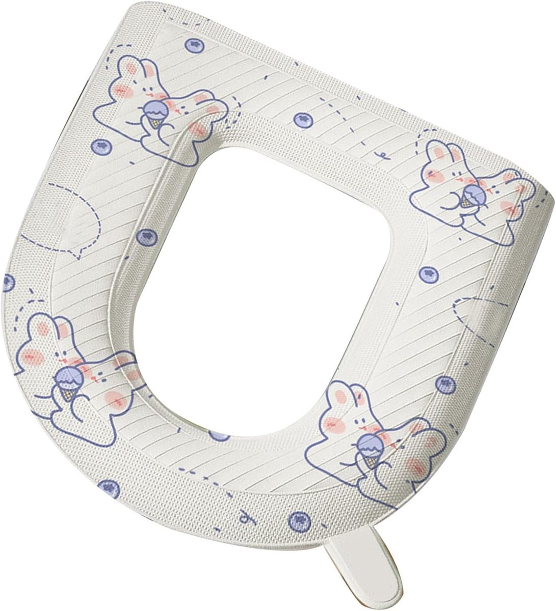 Toilethoes - Toiletdekselhoes - Badkamer Comfort - Cartoon Print - Standaard O-vorm - Meerdere kleuren