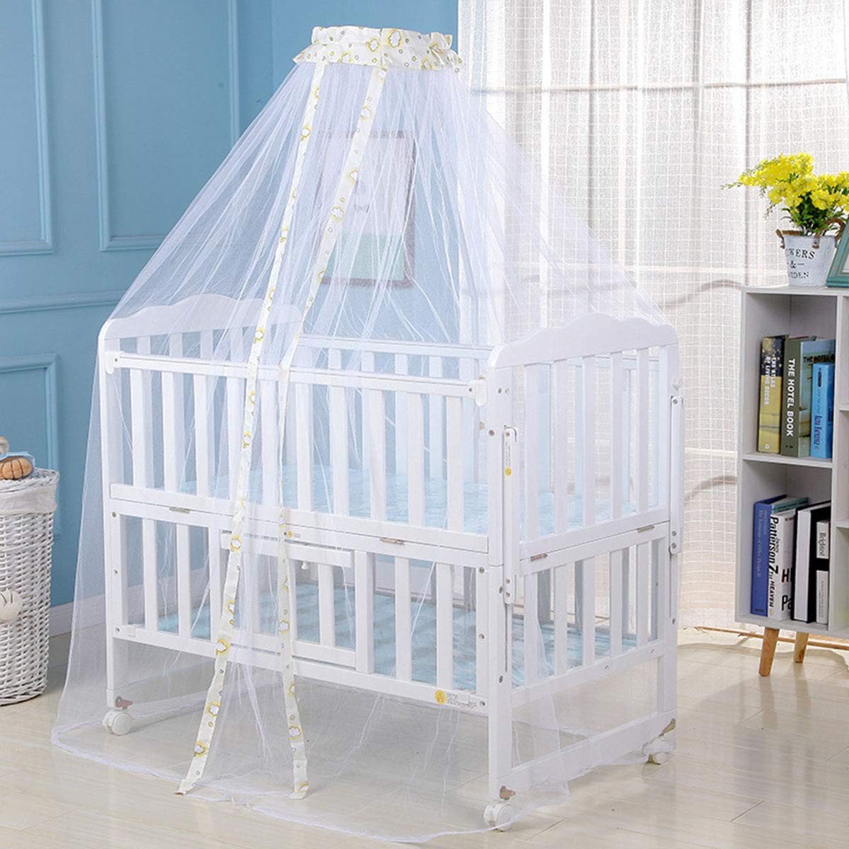 Dailygoods- Klamboe Grote Ademend - Opvouwbare Luifel - Insectenbescherming - Kantdecoratie - Dichte Mesh - 160x450cm - Insectennet