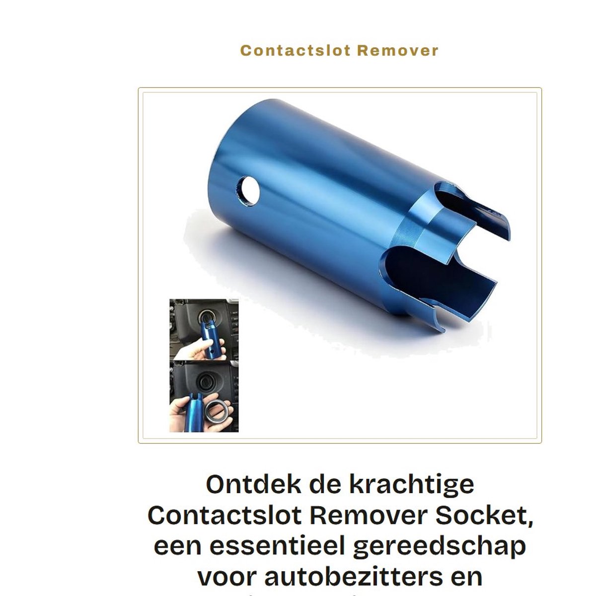 Dailygoods- Contactslot Verwijderaar - Blauw Aluminium - Auto Reparatie Tool - Vervanging voor C300/W129/W140 - Duurzaam - Eenvoudige Bediening - Ontstekingsschakelaar
