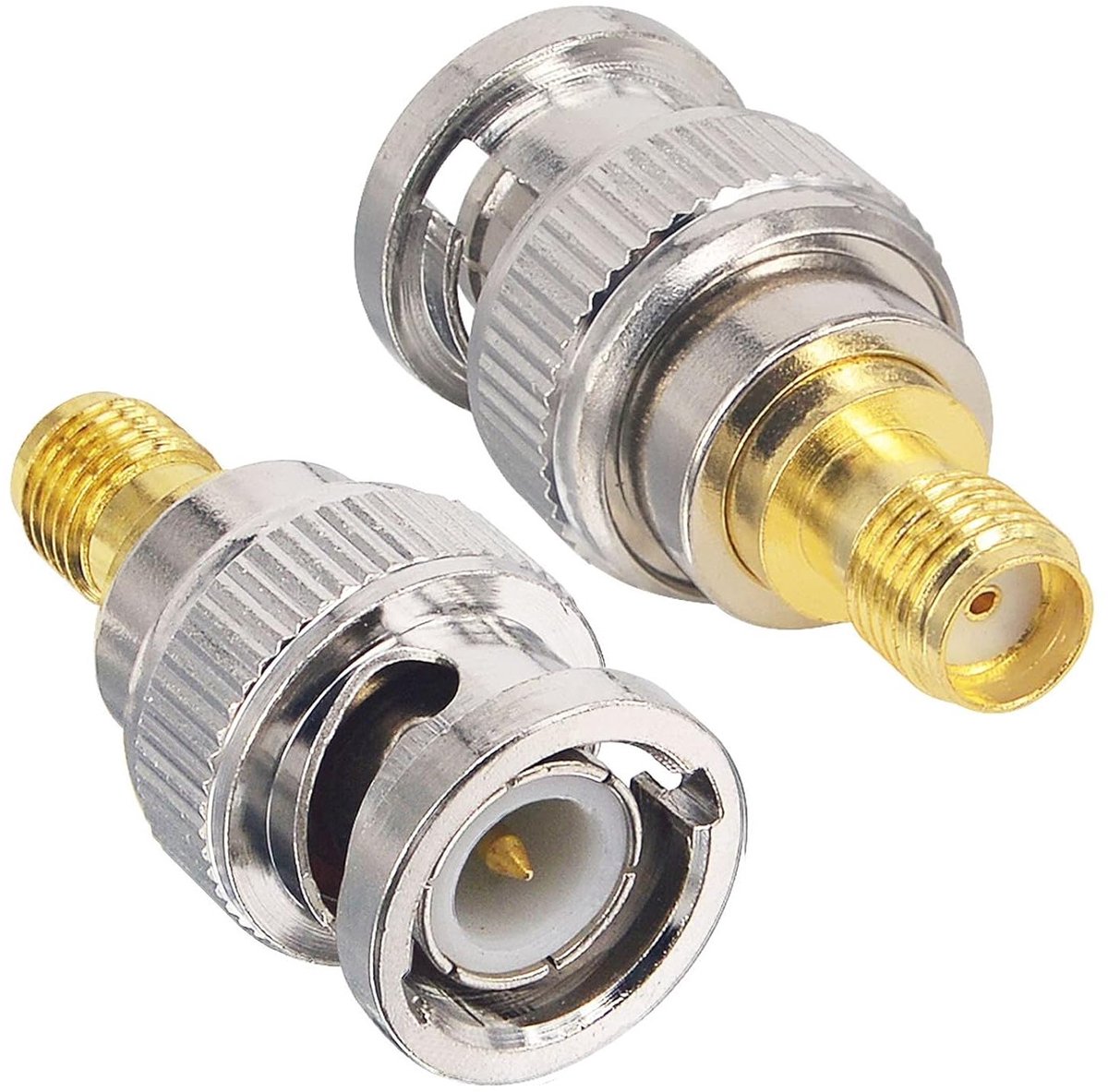 SMA naar BNC Adapter Set, 2 Stuks, Coaxiale Plug voor RF Antennes, Scanner en SDR Toepassingen