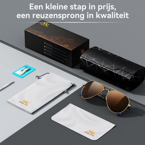Solidchoice- Zonnebril Heren Gepolariseerd - UV-bescherming - Piloot - Gespiegelde Lenzen - Reflecterend - 100% Bescherming UVA/UVB - Zonnebrillen van Solidchoice — afbeelding 5