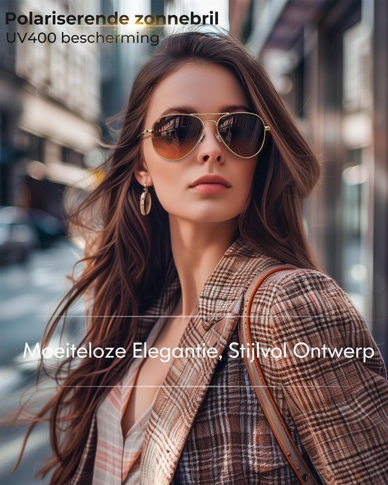 Solidchoice- Zonnebril Heren Gepolariseerd - UV-bescherming - Piloot - Gespiegelde Lenzen - Reflecterend - 100% Bescherming UVA/UVB - Zonnebrillen van Solidchoice — afbeelding 3
