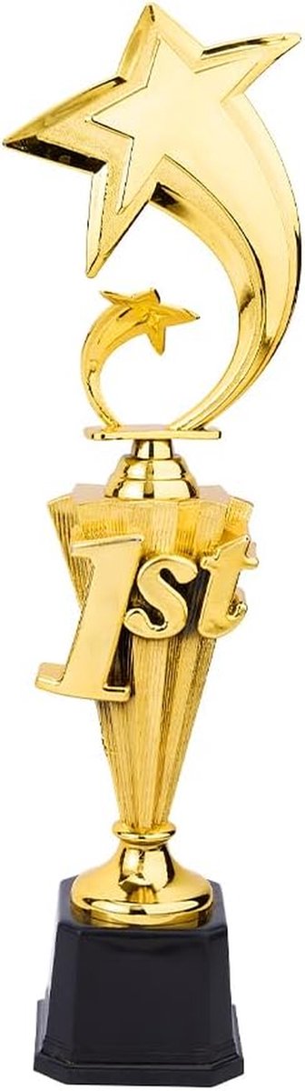 Eerste plaats trofee - Gouden winnaar - Wedstrijden bekronen - Lichtgewicht kunststof - 105 cm hoog - Goud