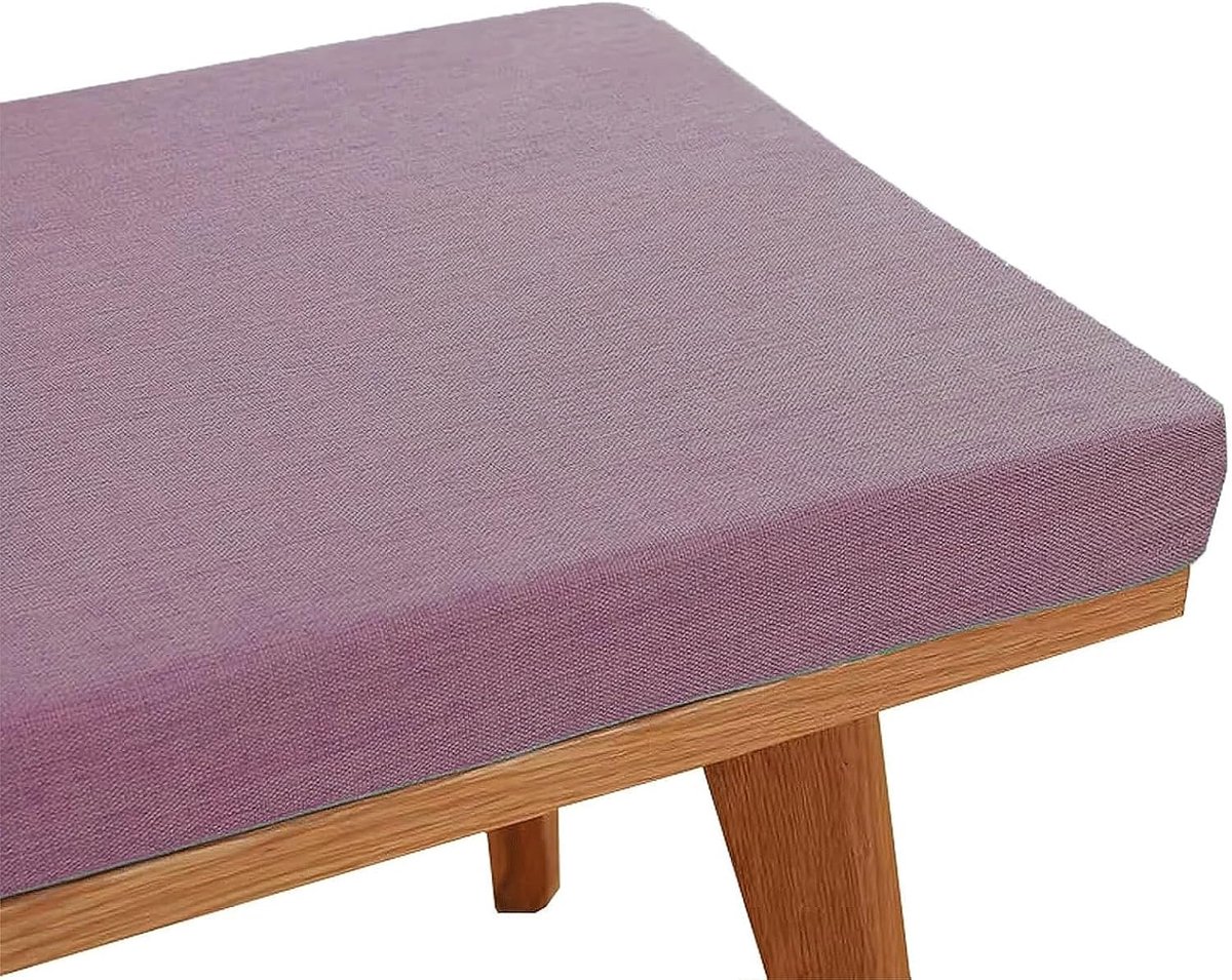 Bankkussen Buiten - Terras Kussen - Comfort Verhogend - Antislip Bandjes - 122 x 50 cm - Licht Paars