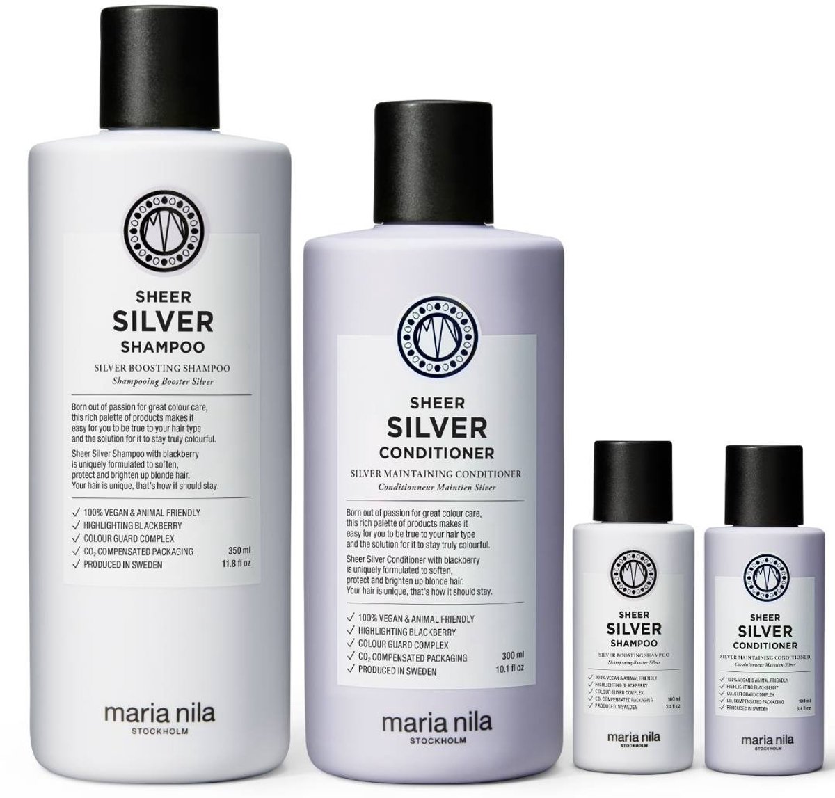 Maria Nila - Sheer Silver Set - 350+300+100+100ml