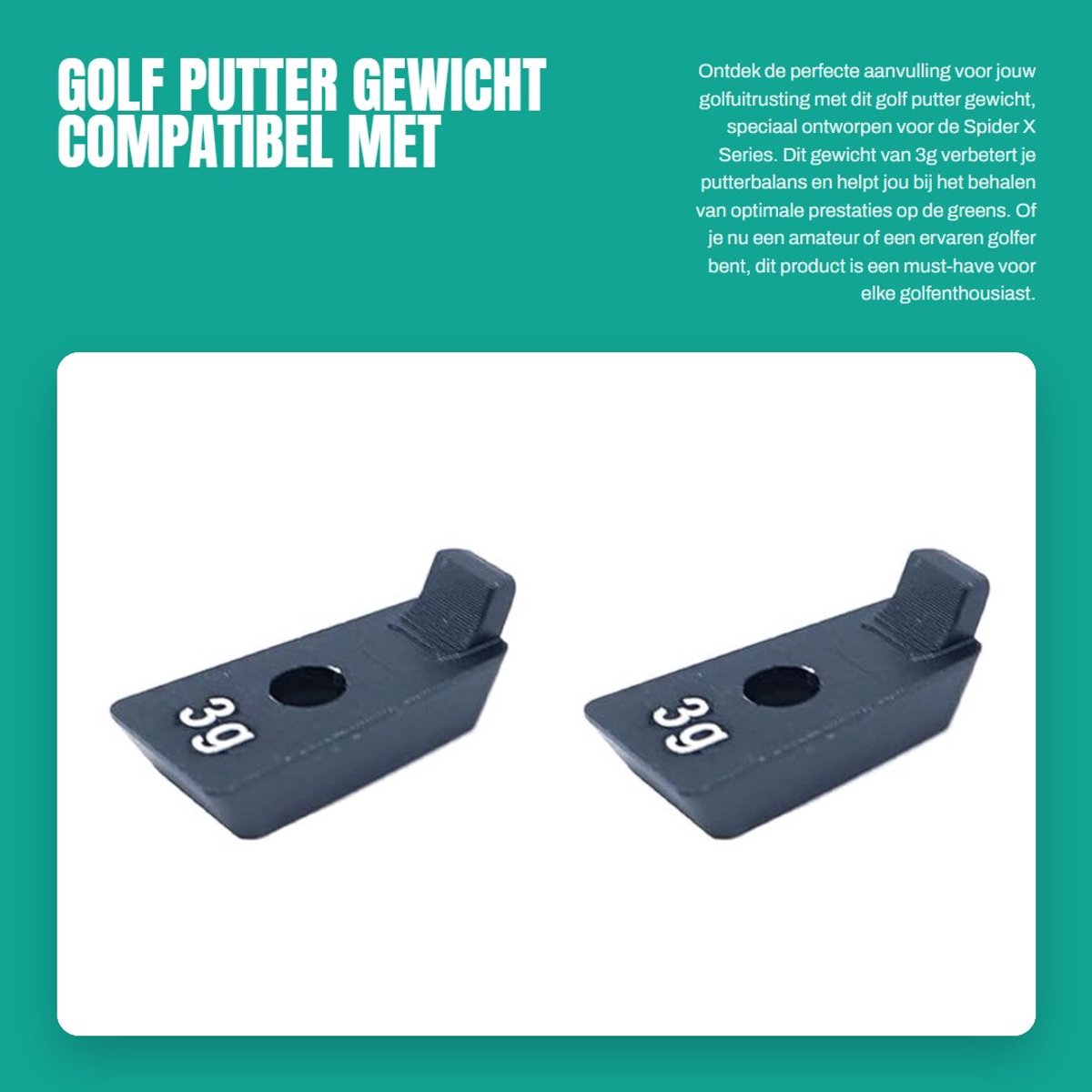 Dailygoods- Putter Gewicht Hoge Kwaliteit - Compatibel met Spider X Serie - 3g/7g/8,5g/10g/12g/14g - Eenvoudig te Installeren - 1 Paar Gewichten - Golfgewicht