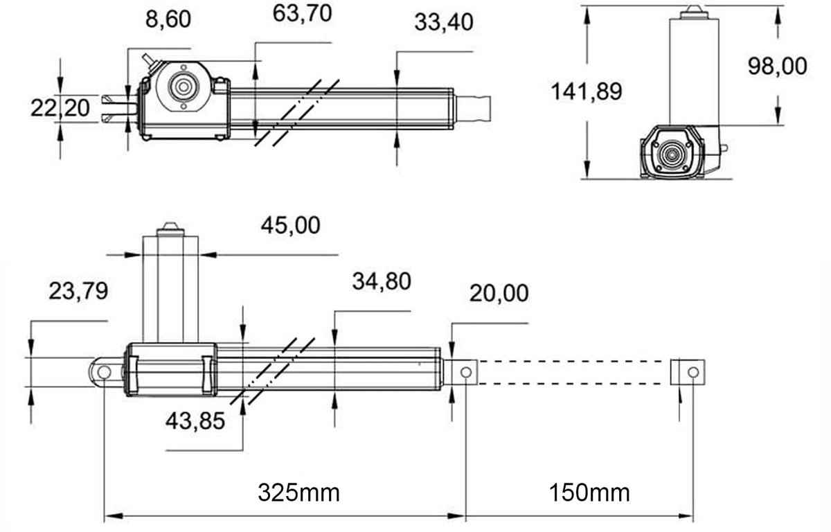 Dailygoods - Vervangingsset voor Elektrische Fauteuilmotoren DC24V