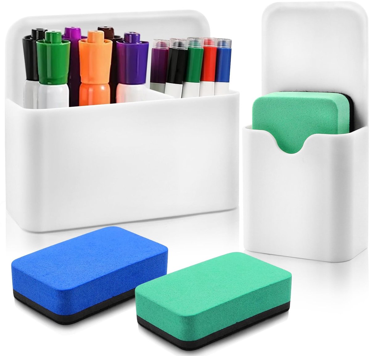 Dailygoods- Pennenhouder Magnetisch - 2 Stuks - Pennenorganisator - Whiteboard-accessoires - Kantoor - Thuis - School - Pennenorganizer