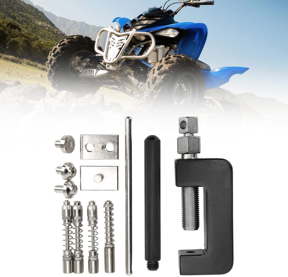 Dailygoods- Kettingbreker 12-delig - Kettingklinkgereedschapset - Universeel - Opbergdoos - Motor Onderdelen - Geschikt voor ATV-crossmotor - Motoronderdelen