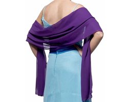 Dailygoods - Lifup Chiffon sjaal voor dames, pashmina, sjaals en omslagdoeken voor avondjurken, bruiloftscapes, cover-up lange sjaals