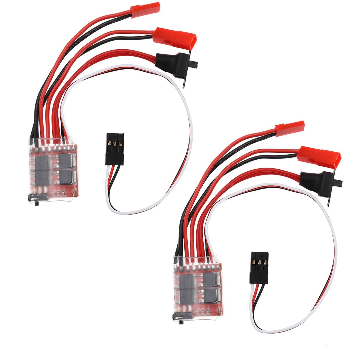 Dailygoods - Miniatuur Geborsteld Controller - 2 Stuks - Compact en Efficiënt - 4.8V-8.4V - Ideaal voor Modelbouw - Geschikt voor Borstel Motoren
