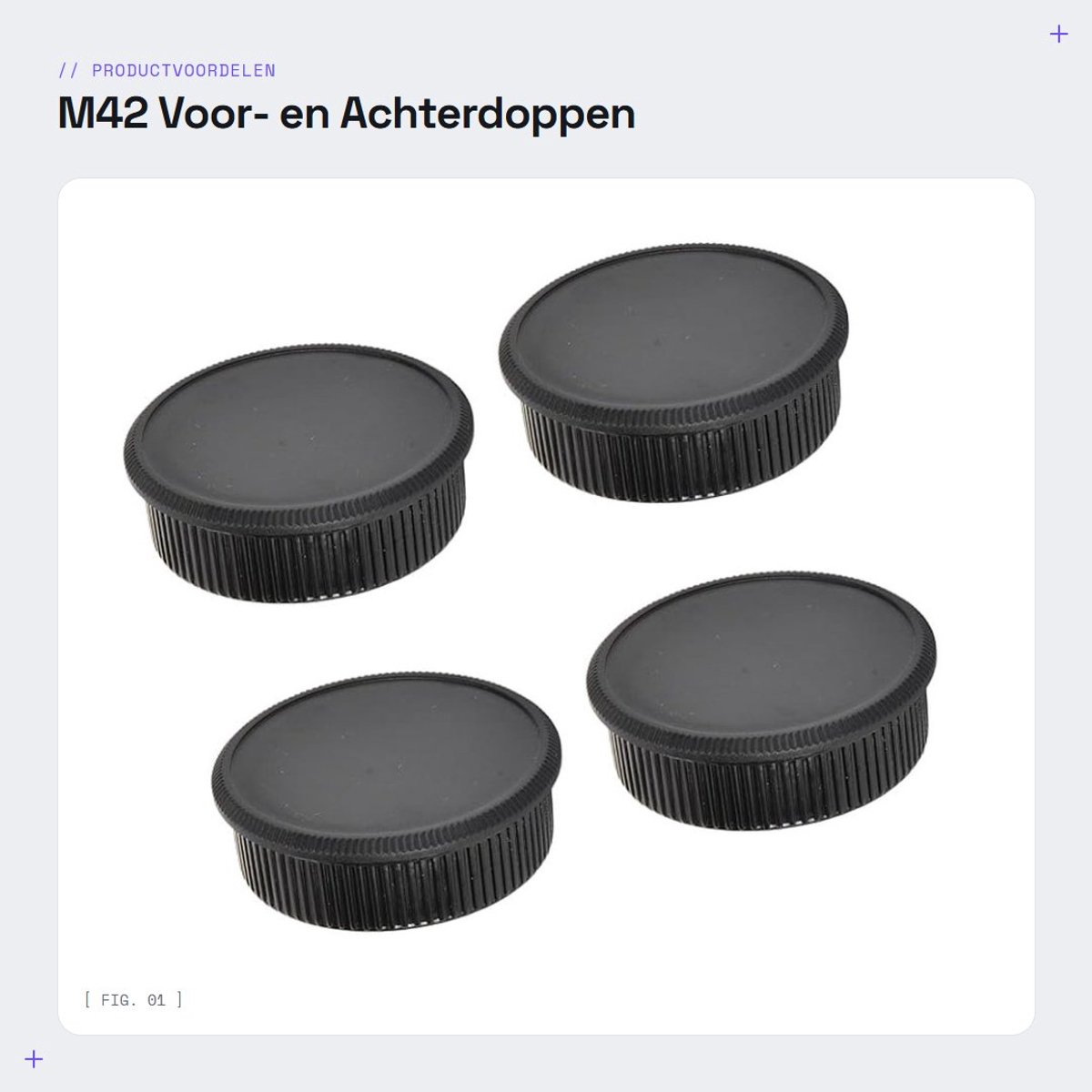Dailygoods- Camera Doppen - Set van 4 - Achterlensdop/Bodydop - Hard Plastic - Draagbaar - Bescherming tegen Stof/Lensschimmel - Lensdop