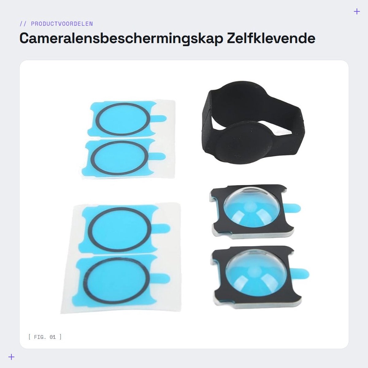 Dailygoods - Cameralensbeschermingskap - Zelfklevende Lensbeschermers - Hoogwaardige Bescherming - Inclusief Accessoires - Du...