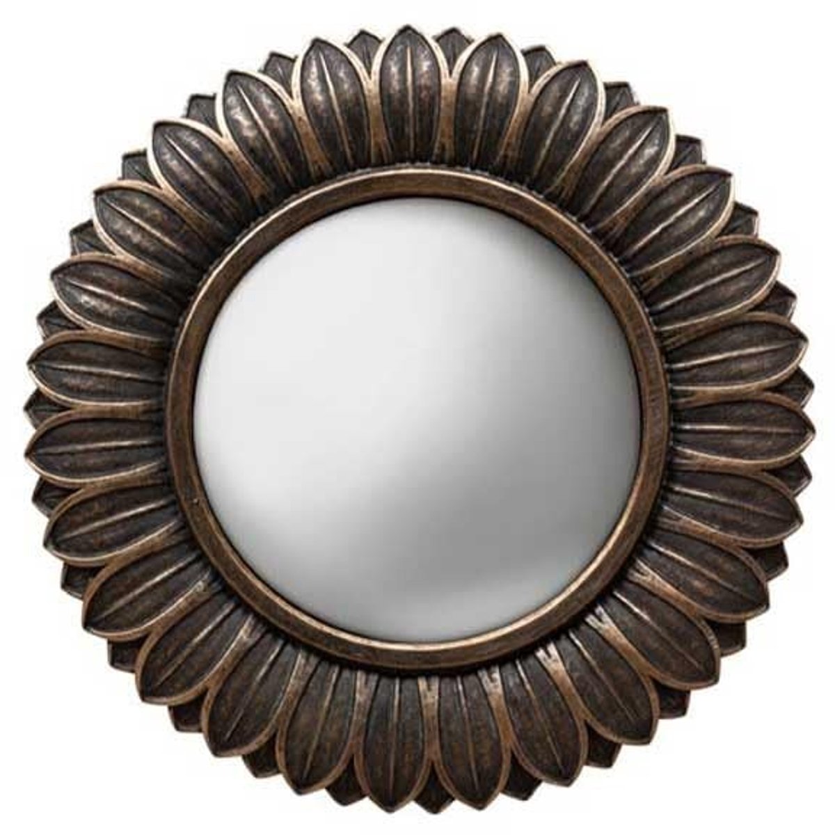 Dailygoods - Convexe Hars Bloem Spiegel in Brons - 18 cm voor Muurdecoratie