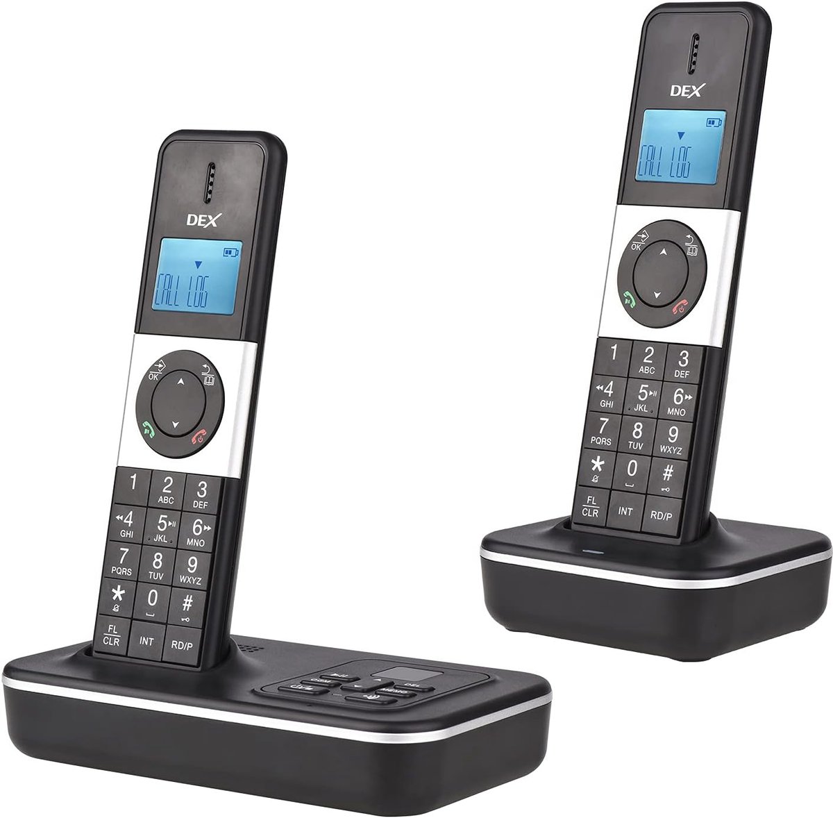 Draadloze Telefoon - DECT Telefoon Vaste Telefoon - Thuiswerken - Met Antwoordapparaat - 2 handsets - Wit