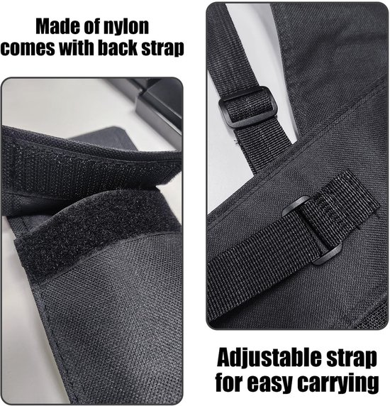 Dailygoods- Biljartkeu-hoes 2 Stuks - Biljartkeu-tas - Snooker - 1/2/3/4 Keuzak - Lichtgewicht - Zwart Nylon - Keuhoes van Dailygoods — afbeelding 4