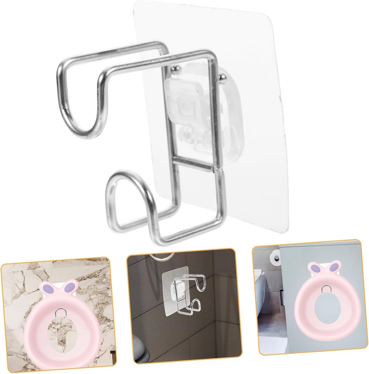 Potje Houder - Toiletbril Haak - Zindelijkheidstraining - Ruimtebesparend Ontwerp - 7 x 5.3 x 4.5 cm - Wit