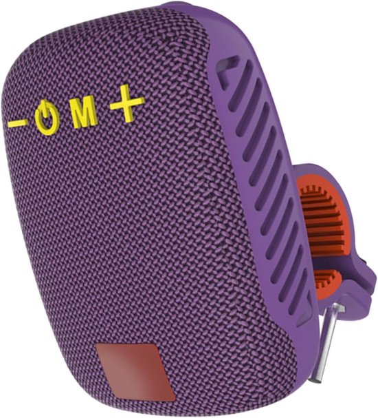 Luidspreker - Bluetooth-luidspreker - Leuningluidspreker - 5×10×7,2 cm - Met standaard - Ingebouwde FM-radio - Draagbare Bluetooth-luidspreker voor fietsen - IPX5 waterdicht - Reis- en buitenluidspreker - Stereo - Paars van Merkloos — afbeelding 5