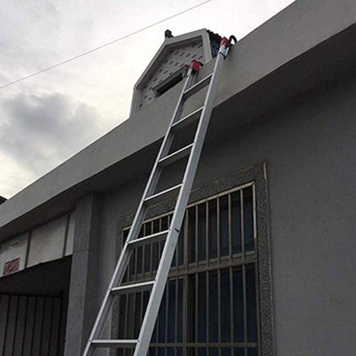 Ladder Stabilisatoren - Ladderhaken - Dakwerk Veiligheid - Rubberen Dakbeschermers - 21 cm - Zwart paars