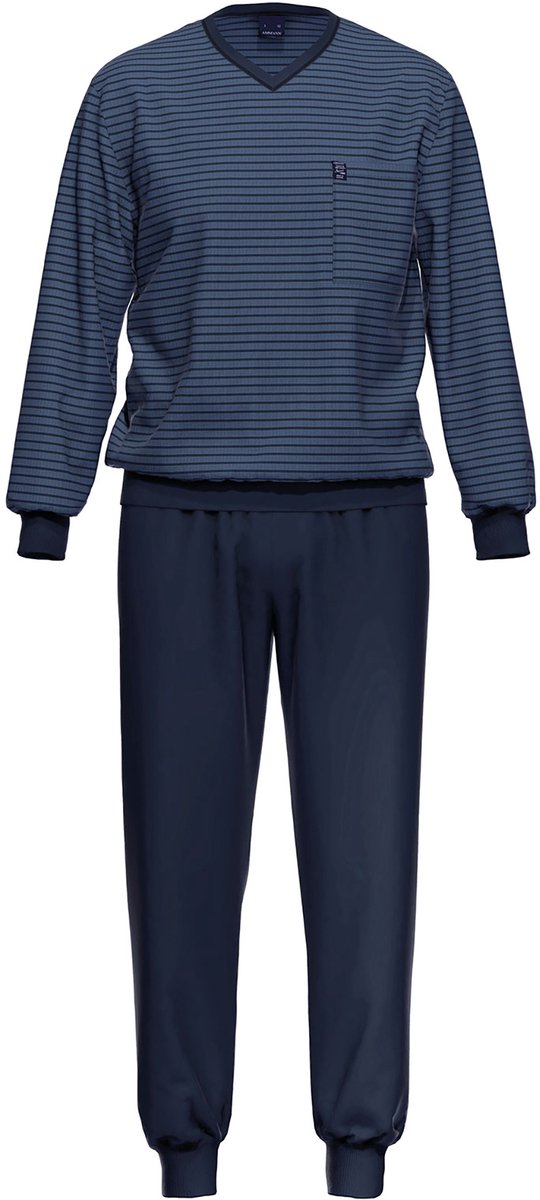 Ammann Heren pyjama met V-hals Basic lang