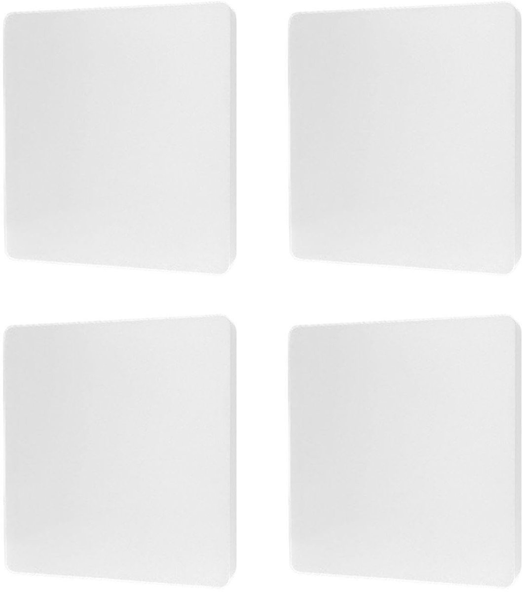 Dailygoods- Wandgatdekkingen 4 stuks - Zelfklevende Dekkingen - Kunststof Dekkingen - Decoratieve Wanddecoraties - Vocht- en Stofdicht - Maat 8,6 x 8,6 cm - Wandafdekking