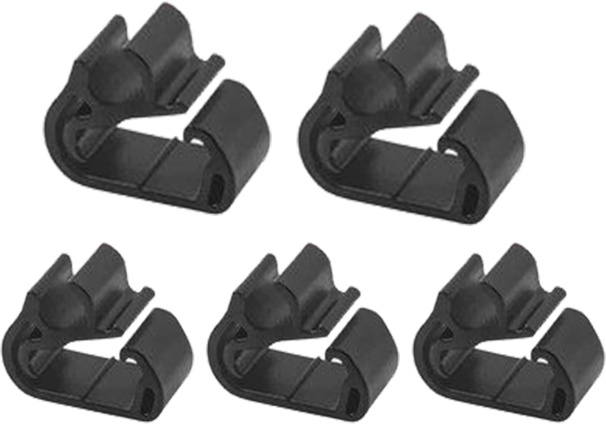 Ruitenwisserclips - Slangbevestiging - Auto Onderhoud - Gereedschapsloze Montage - 5 Stuks - Zwart
