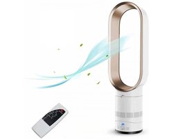 16-inch ventilator zonder bladen – Stil ontwerp, 3 windsnelheden – Afstandsbediening met een bereik tot 6 meter – Kindveilig ontwerp