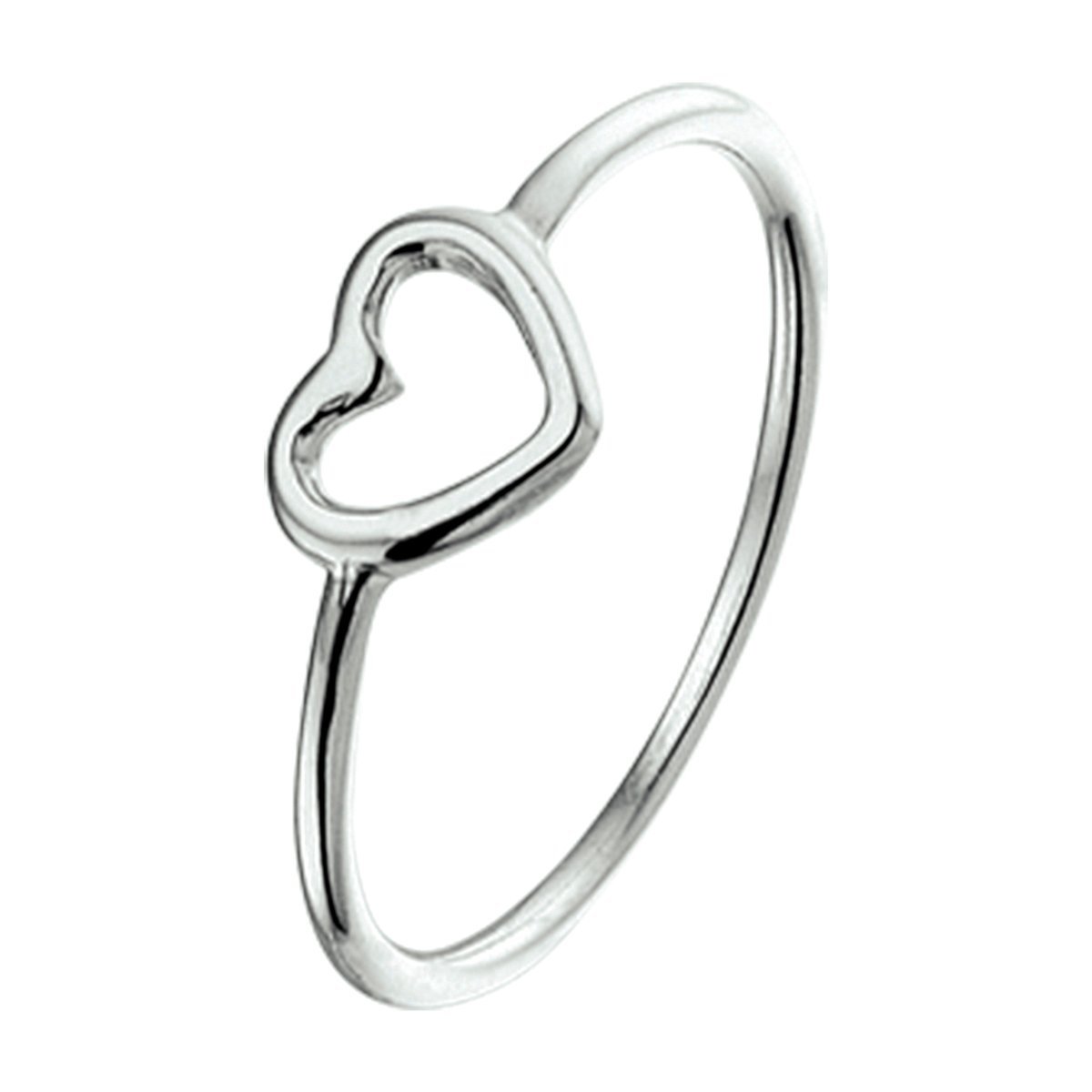 Zilver Gerhodineerde Ring hart 1325104 14.00 mm (44)