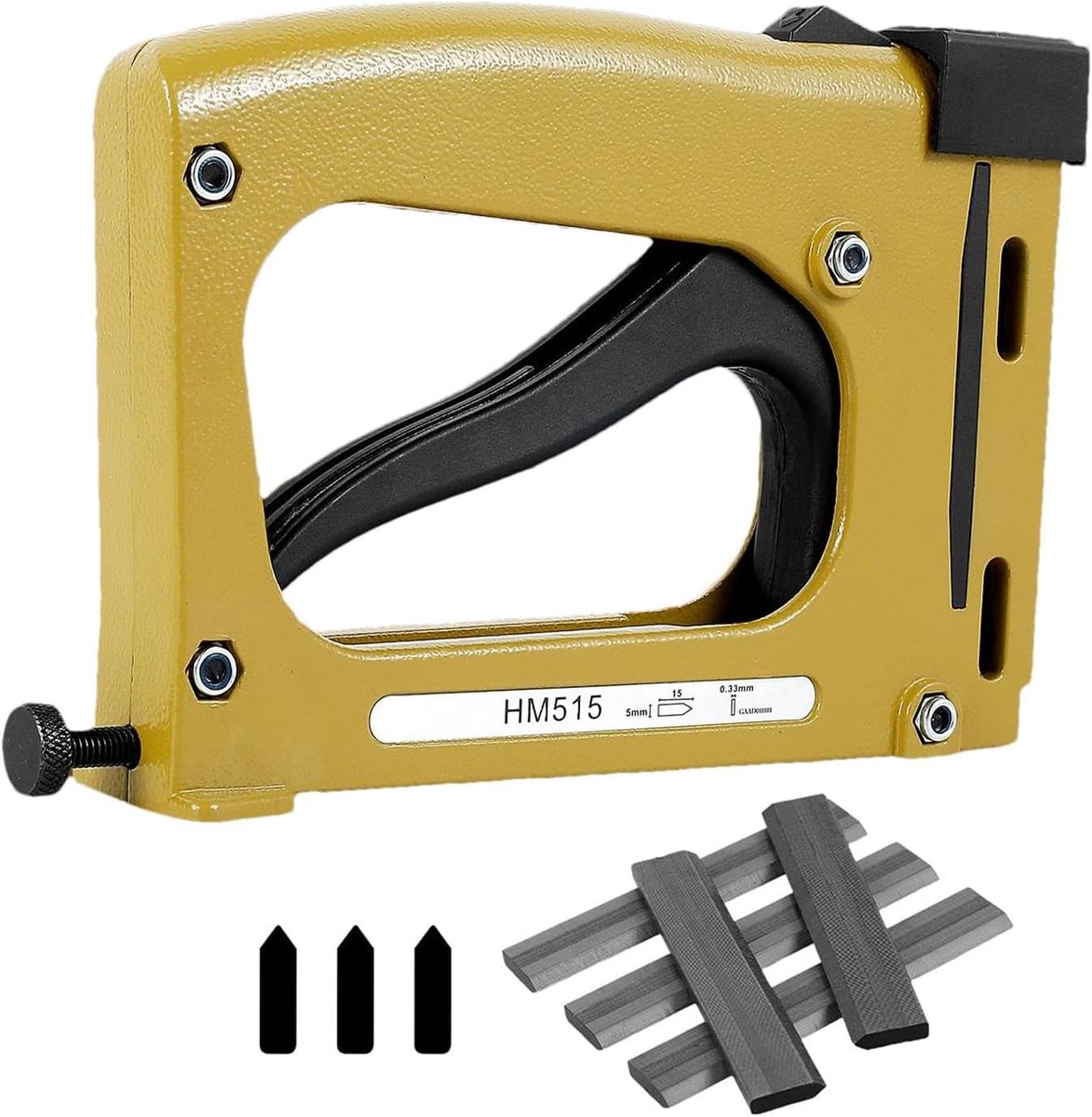 Handframe nietmachine - Stoffering gereedschap - Meubels maken - Robuuste aluminium constructie - 730 gram - Goud