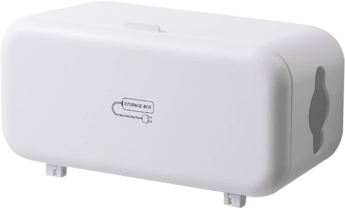 Kabel Organizer Box - Snoeren Opbergen - Thuis Bureau - Stootvast ABS Plastic - 27 x 12.5 x 13.5 cm