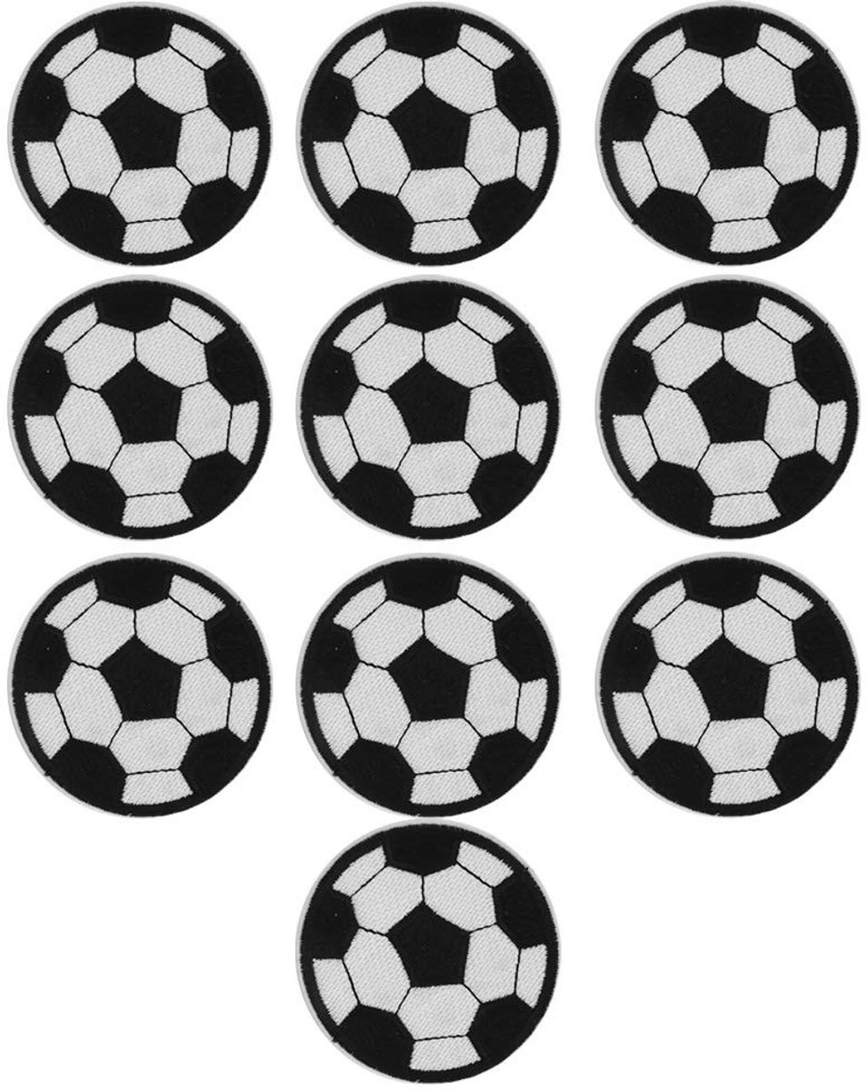 Dailygoods- Patches 30 Stuks - Geborduurde Voetbal Patches - Opstrijkbaar/Naaien - Decoratie Kleding/Tassen - Sportieve Decoratie - Veelzijdige Woondecoratie