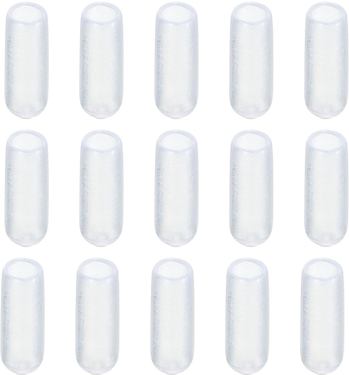 Dailygoods- Eindkappen 100 Stuks - Rubber Beschermkap - Schroefdraad Protector - Slijtvast - Transparant - Binnendiameter 5 mm